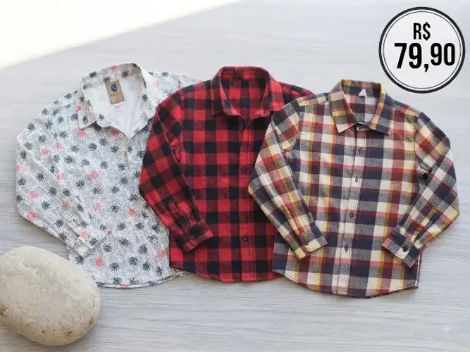 Kit 4 Bermudas Infantil Menino Tam 6 (Jeans e Sarja)