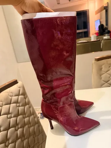 Bota vinil de couro 