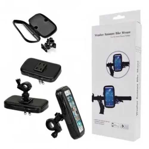 Suporte de Celular Impermeável para Moto e Bike com Capa e Zíper
