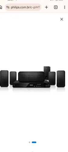 DVD HOMETHEATER PHILIPS SYSTEM HTS 3375 COMPLETO 6 CAIXAS APARELHO CONTROLE REMOTO 