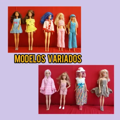 roupas em crochê para boneca barbie e susi