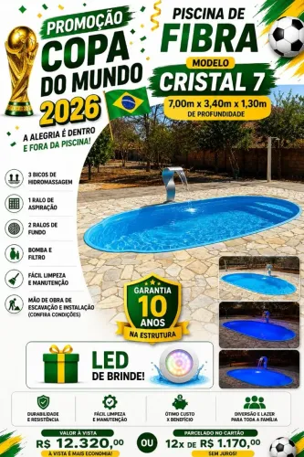 Piscina de fibra de vidro 6 metros