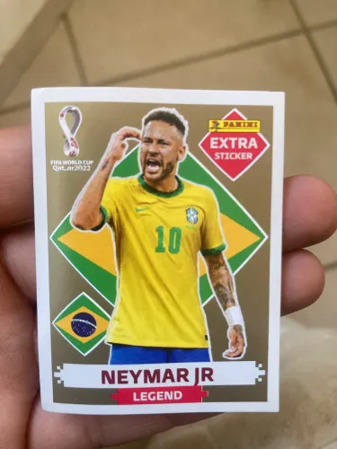 Figurinha Neymar Jr. Legend Gold - Extra Sticker Qatar 2022
