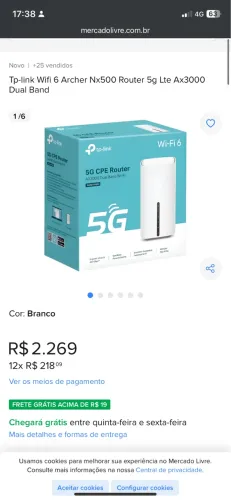 Roteador Wi-Fi portátil 6g
