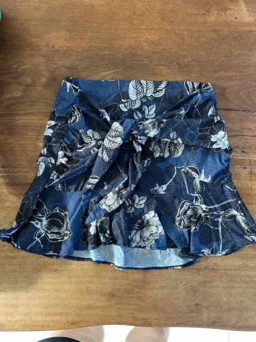Mini Saia Floral Toli Tam G Com Amarração | Elegante e Moderna