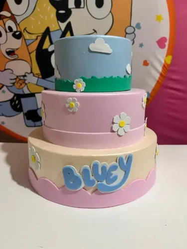 Maquete Bolo Aniversário Bluey