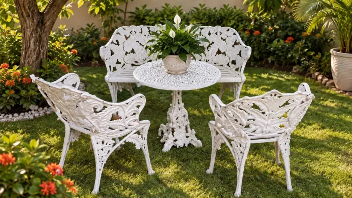 Conjunto de Poltronas em Ferro Fundido