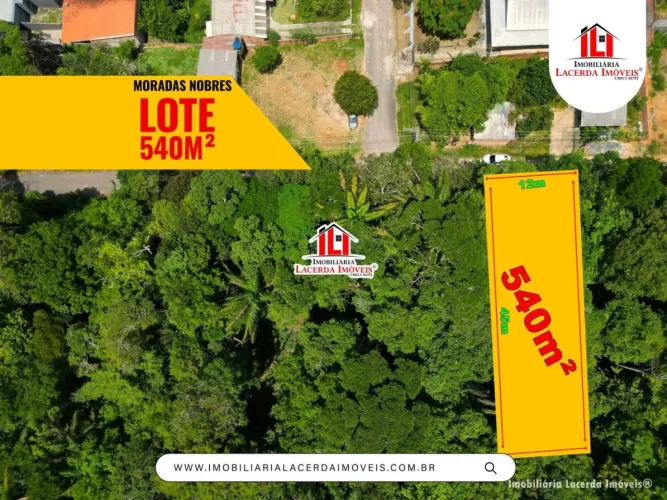 Morada dos Nobres, Lote medindo 540m², fundo para área verde