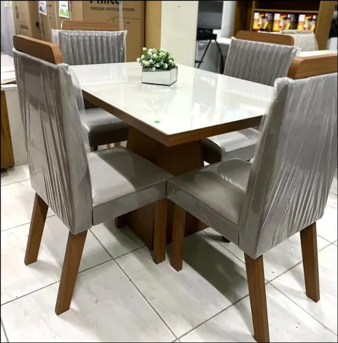 Mesa de Jantar 4 Cadeiras LJ Prada 120x80 - Novo e embalado!!
