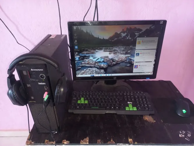 PC completo levono i5 + monitor HP + periféricos ele é ninja