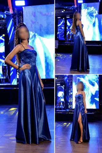 Vestido de Festa Longo Azul Royal