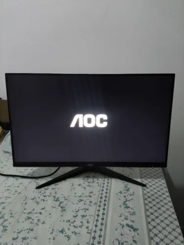 Monitor Gamer Hero Full Hd 27'' G-sync 144hz Ips 1ms Aoc Preto/vermelho