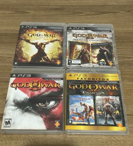COLEÇÃO RARA GOD OF WAR  PS3 TODOS OS 6 JOGOS 