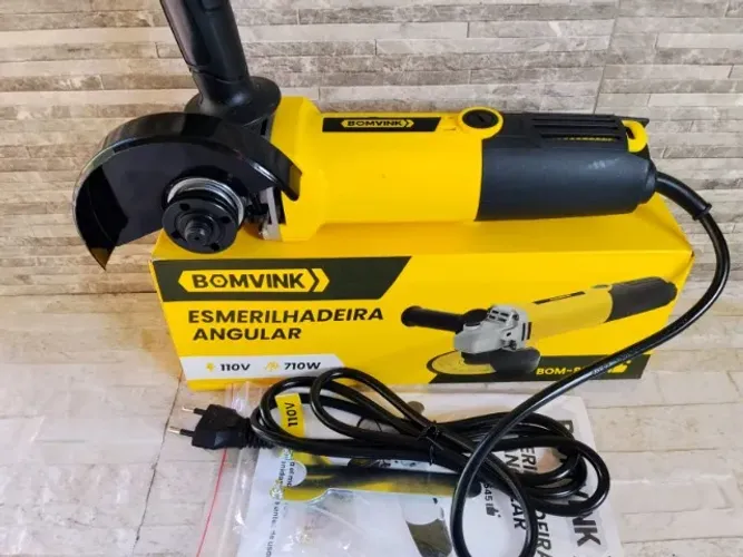 Esmerilhadeira Angular Bomvink Ideal para Corte Desbaste e Polimento Com Alta Eficiência