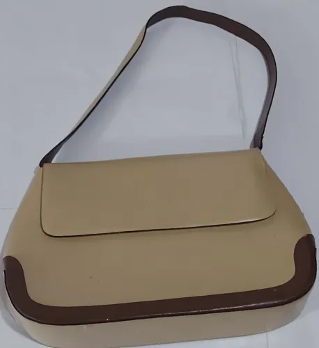 Bolsa couro Bege smart bag