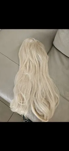 Peruca loira para cosplay