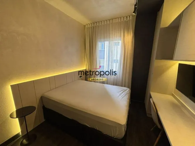 Studio com 1 dormitório para alugar, 26 m² por R$ 3.268,00/mês - Barcelona - São Caetano d