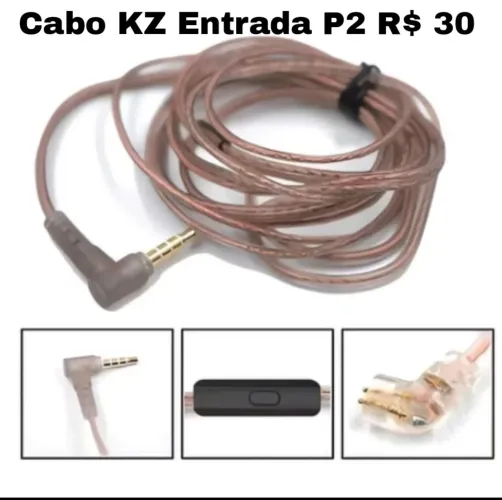 Cabo KZ Tipo P2 com MIC R$ 30