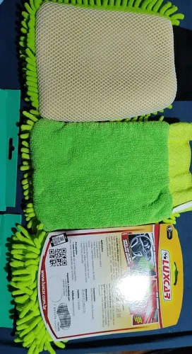 LUVAS LAVAGEM DE MICROFIBRA DUPLA AÇÃO EM LIMPEZA DE AUTOMÓVEIS 