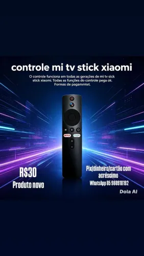Controle Mi TV stick xiaomi novos 