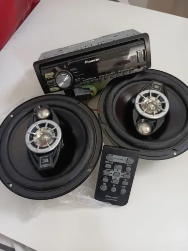Kit Som Automotivo Pioneer + 2 Alto-falantes JBL Selenium + Controle