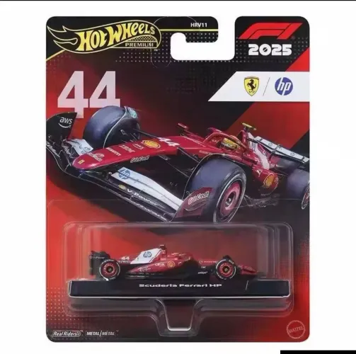 Hot Wheels Premium 1:64 Ferrari F1 Lewis Hamilton #44 Carro HRV11