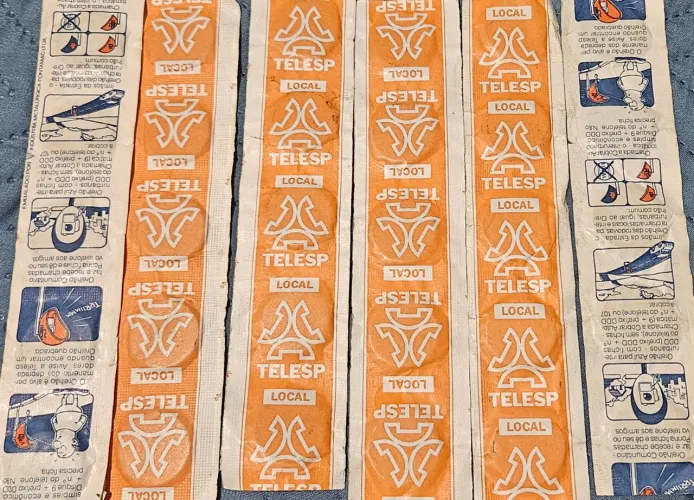 Cartela de fichas telefônica
