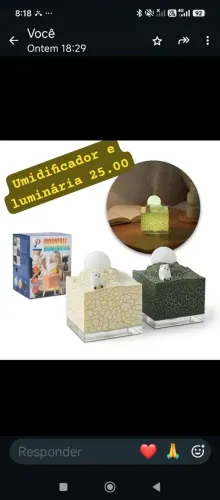 Umidificador e Luminaria