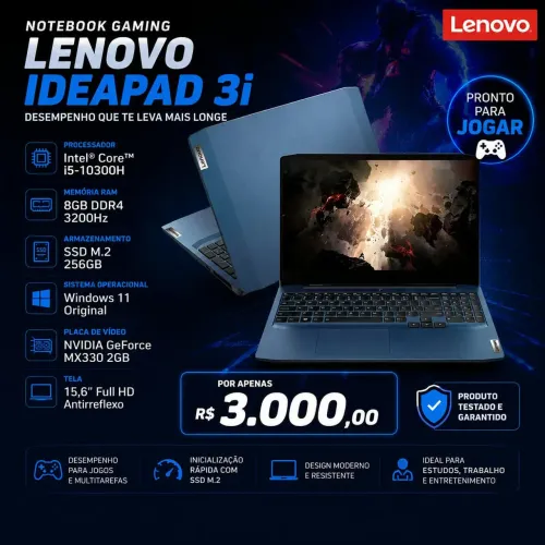 Notebook Gaming Lenovo IDEAPAD 3i