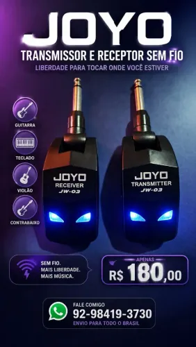 Transmissor e receptor sem fio JOYO JW- 03