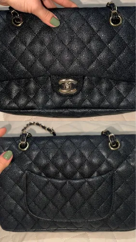 CHANEL CLASSIC FLAP MEDIUM - COURO CAVIAR PRETO