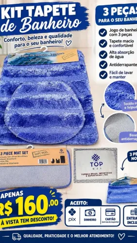 Kit tapete de banheiro