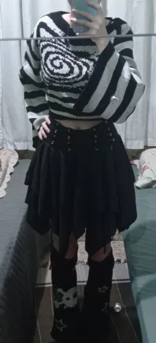Saia plissada ROMWE GOTH