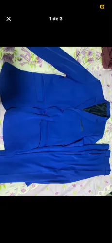 Terno azul feito sob medida 