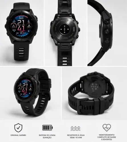 Garmin Fênix 8 51mm Sapphire AMOLED Impecável