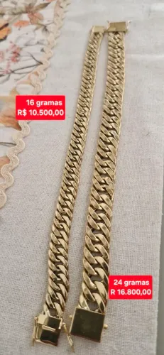 Pulseira gourmet ouro 18k 