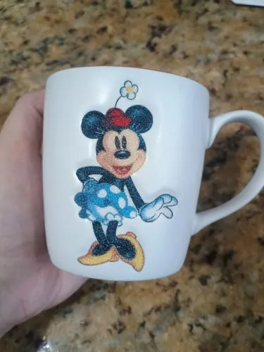 Caneca Disney produto oficial Minnie Glitter
