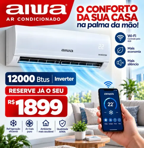 Ar condicionado Aiwa inverter 12 mil BTUs