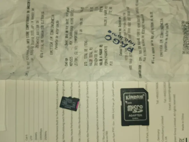 Cartão micro SD da Kingston original