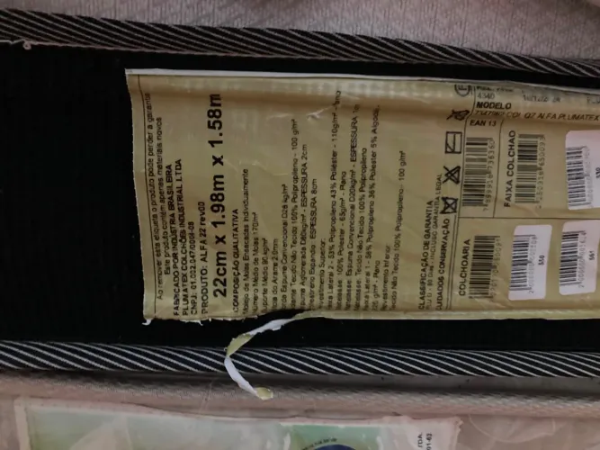 CAMA PLUMA ATEX QUEEN 22cm x 1.98m x 1.58m