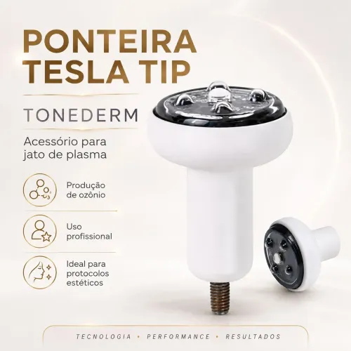 PONTEIRA TESLA TIP TONEDERM | JATO DE PLASMA COM OZÔNIO