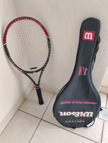 Raquete de Tênis Wilson Classic Titanium + Capa Original - Pronta para Jogar