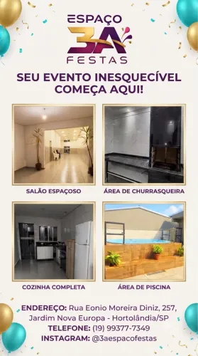 Espaço 3A festas diária