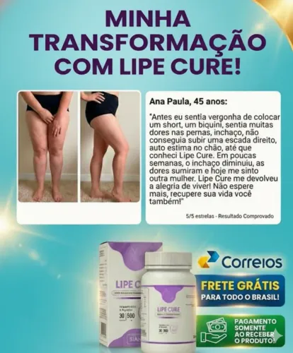 Lipecure Original: Fim do Inchaço e Dores nas Pernas (Pague na Entrega)