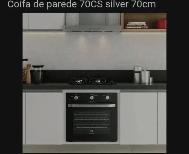 Coifa de parede 70CS silver 70cm. Semi nova, funcionando perefeitamente.