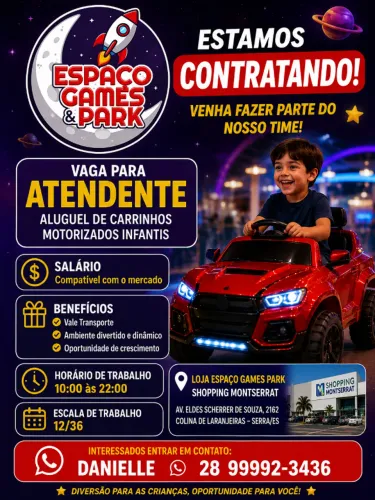 vaga para atendente