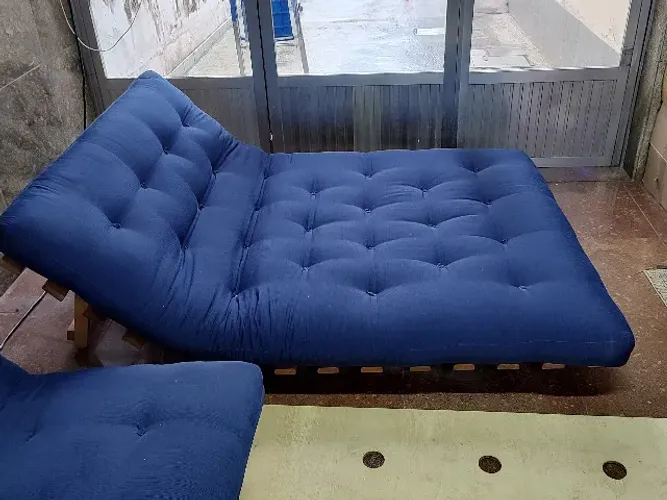 sofa cama futon japones madeira maciça 2 e 3 lugares