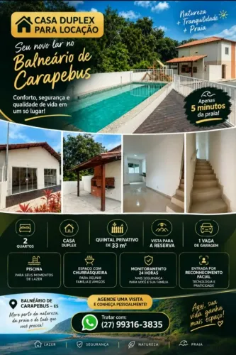 CASA DUPLEX PARA LOCAÇÃO | BALNEÁRIO DE CARAPEBUS