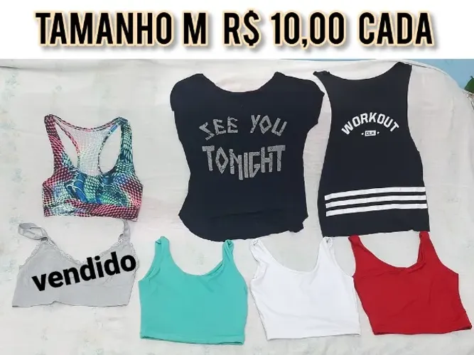 blusinhas fitness, rock e produtos para reabilitação