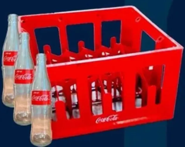 Engradado e vasilhame Coca Cola KS baixa 290ml